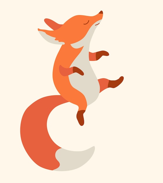 A fox with the head down and the head down and the head down and the head down