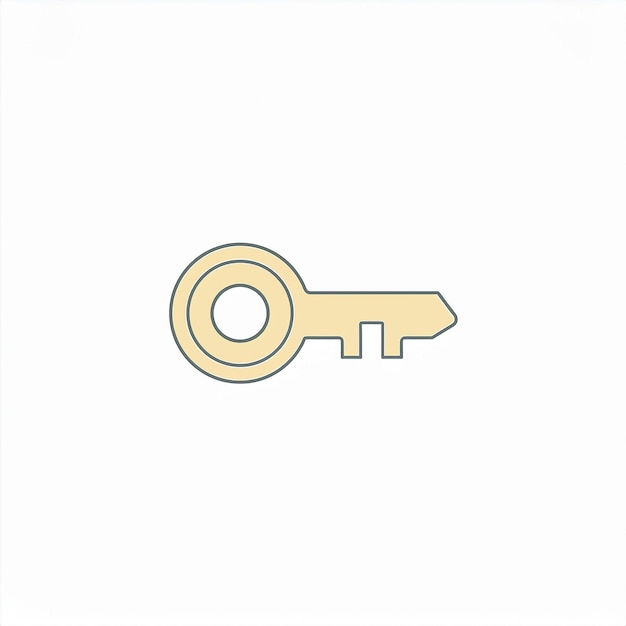 a gold key that is shaped like a key