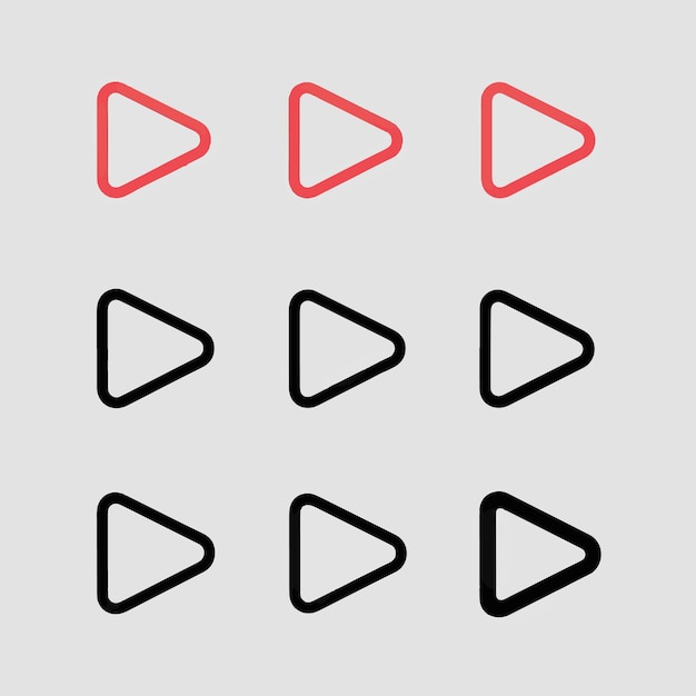 a gray background with a triangle and the red triangle on it
