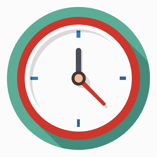 a green and red clock with a red border and a green border