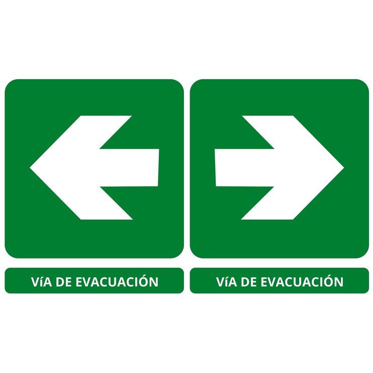 Vector a green and white sign that says  exit  and  exit