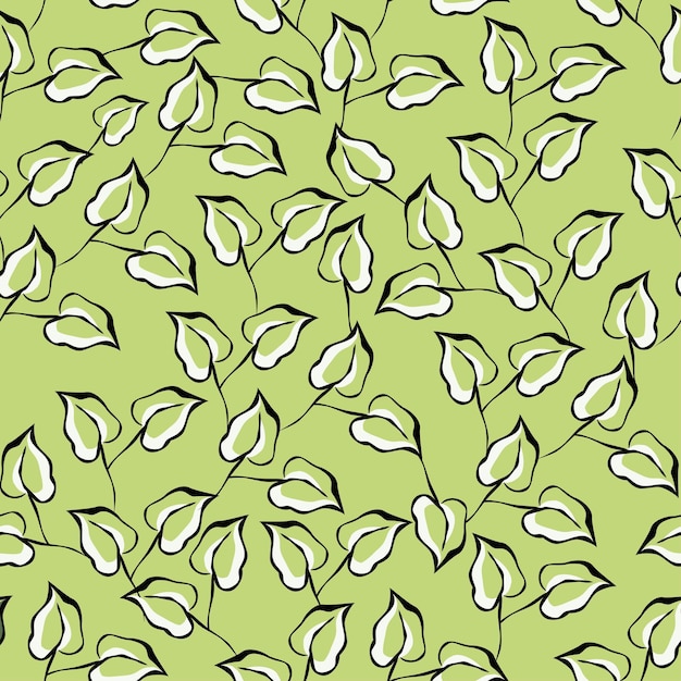 a green background with leaves and the word  spring  on it