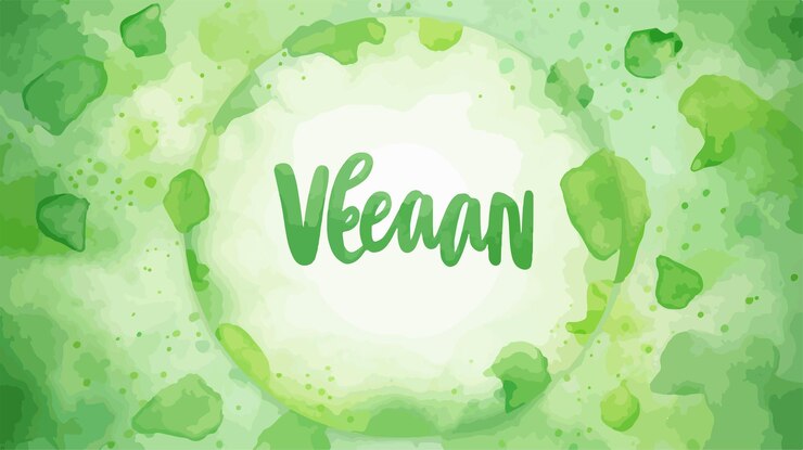 Vector a green circle with the word vegan on it