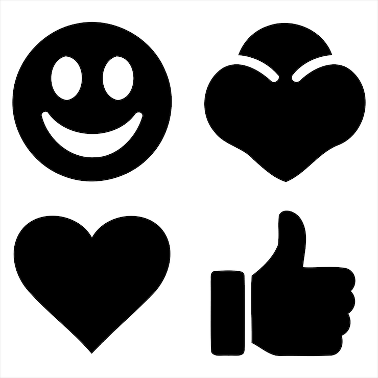 a heart with a smile on it and a smiley face