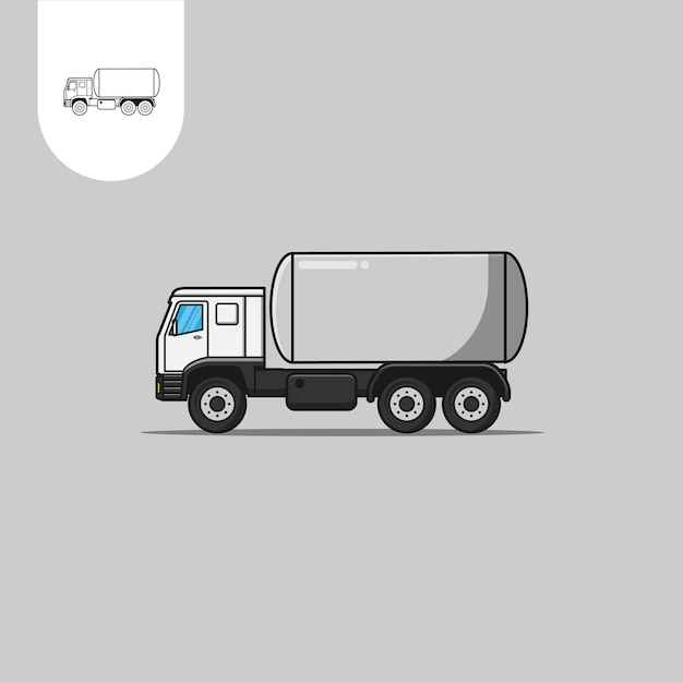 A illustration of truck Truck cartoon vector icon illustration