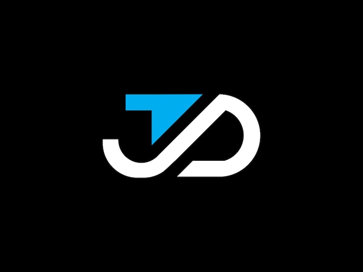 Vector a logo for js with a black background