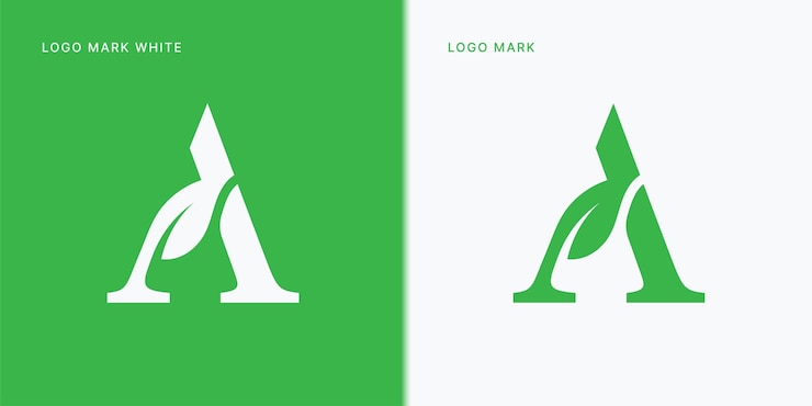 Vector a logo with leaf template vector icon illustration design