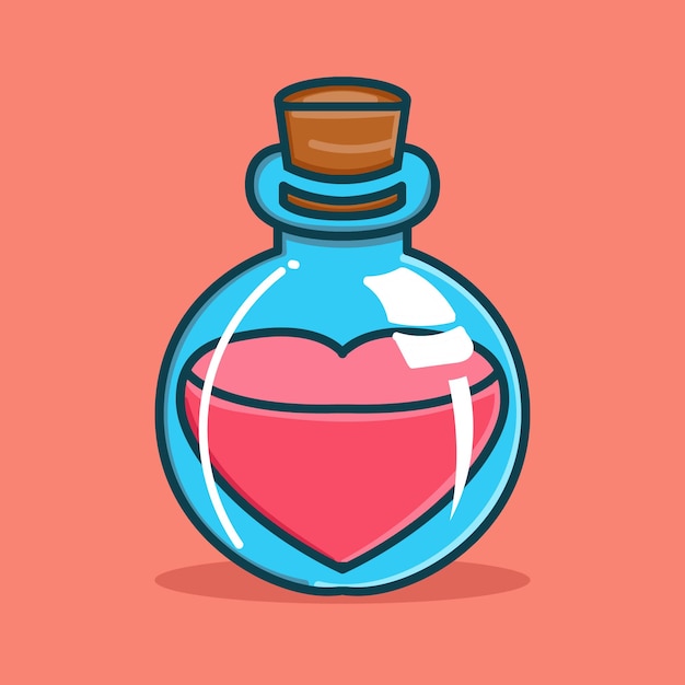 a Love potion illustration for Valentines design element