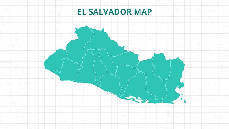 Vector a map highlighting el salvador map el salvador modern map with grey color hi detailed