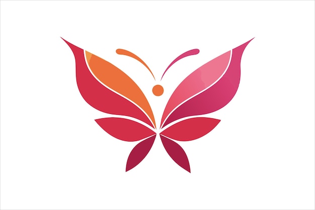 A minimalist butterfly logo vector art illustration