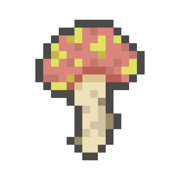 a mushroom with a yellow and red color on it