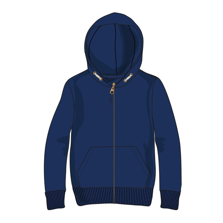 Vector a navy blue hoodie vector illustration template