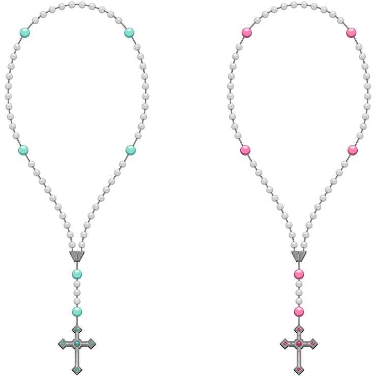 Vector a necklace with a cross and a cross on it
