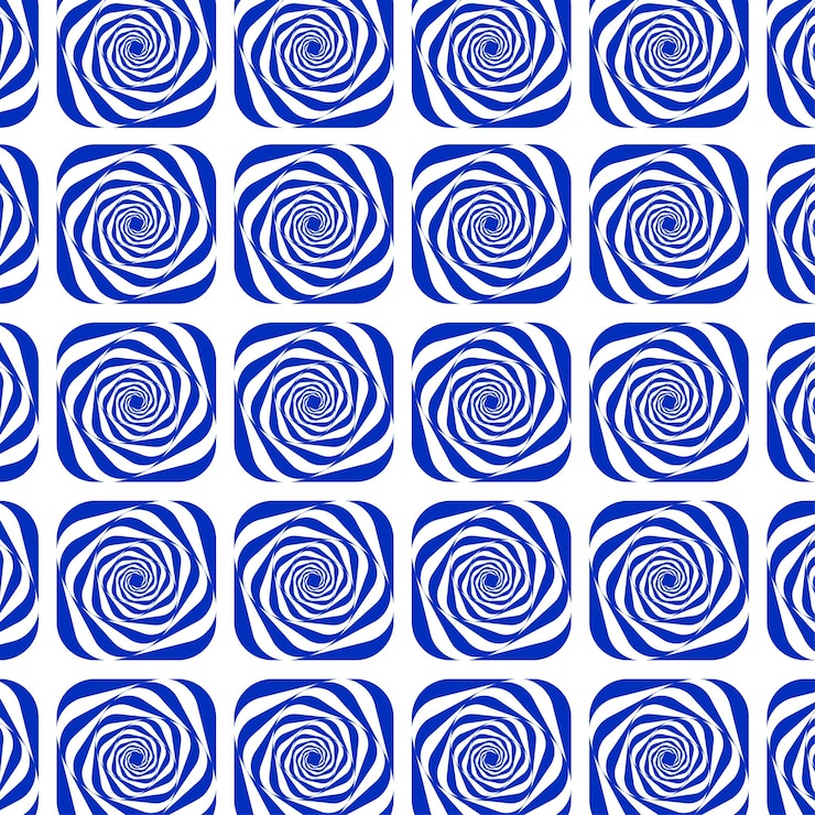 Vector a opticlal geometric white and blue square pattern