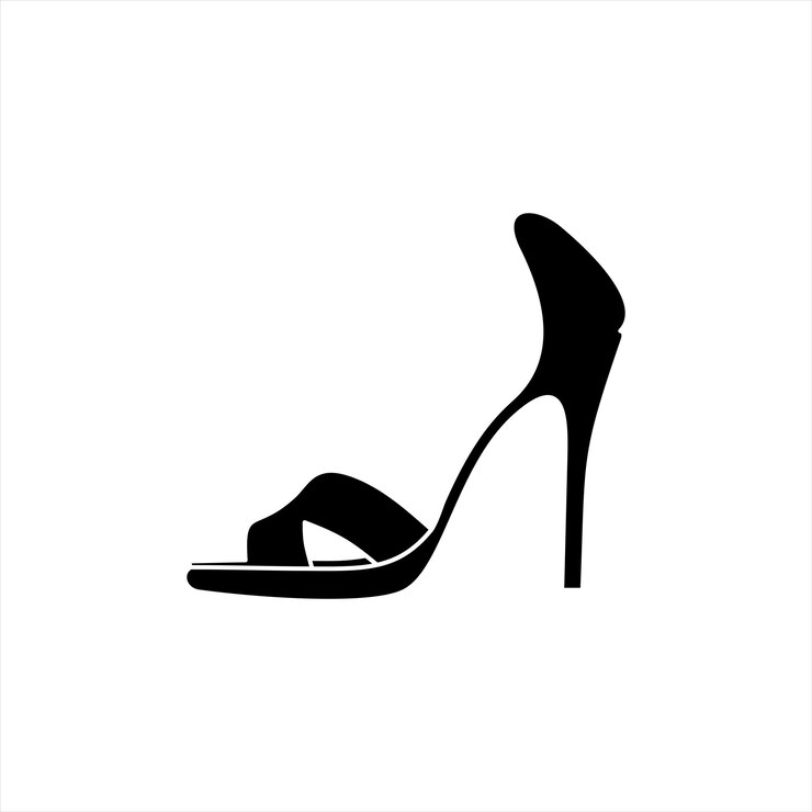 Vector a picture of a shoe that is black and white