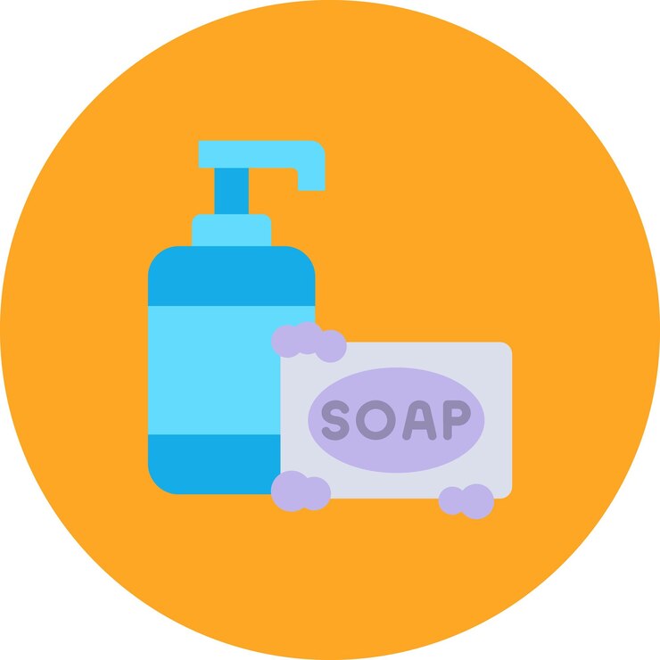 Vector a picture of a soap bottle with the word soap on it