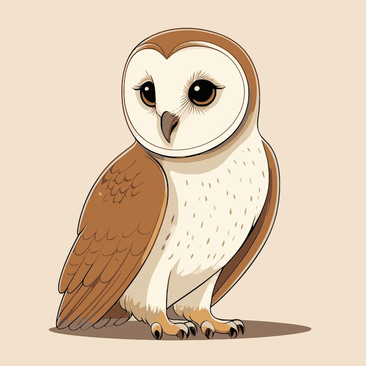 Vector a picture of an owl with a brown background
