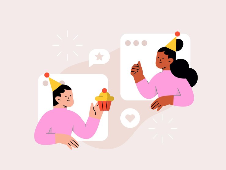 a picture of two women with a cupcake on their head