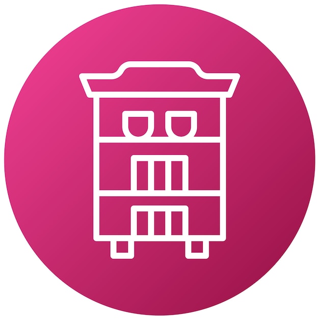 a pink sign with a pink background that says a building with a pink roof