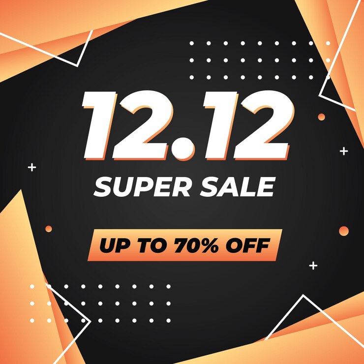 a poster for 1212 super sale with a super sale sign
