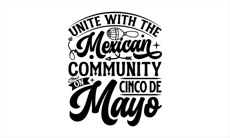 Vector a poster for a mexican community called cinco de mayo.