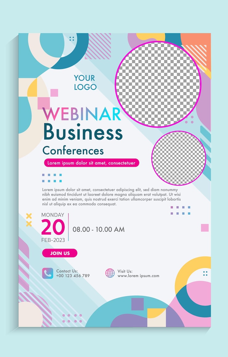 Vector a poster for an event that says web address