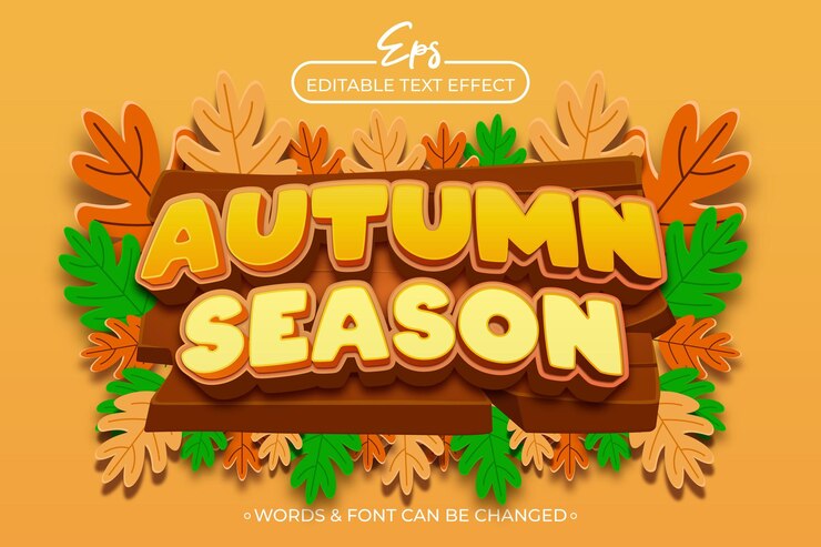 Vector a poster for autumn season is displayed on a yellow background