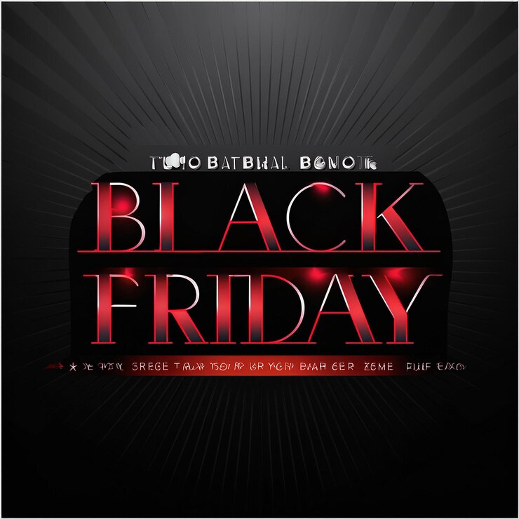 Vector a poster for black friday is displayed on a black background