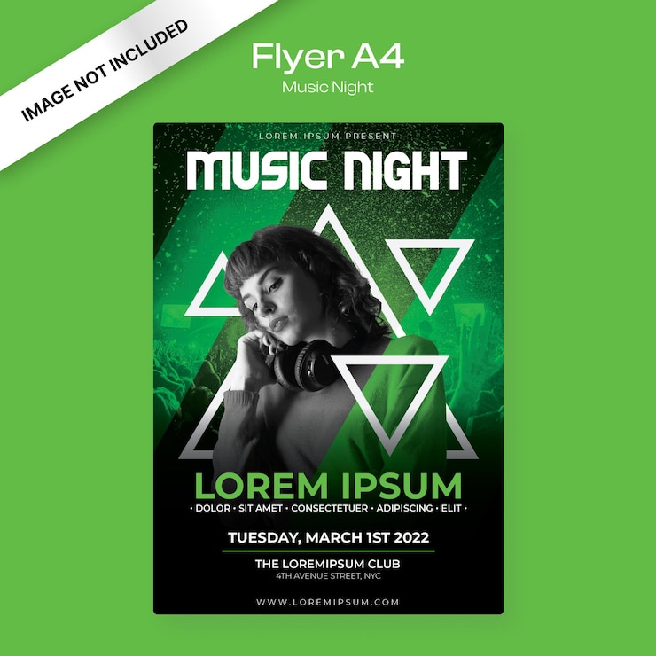 Vector a poster for music by the artists album