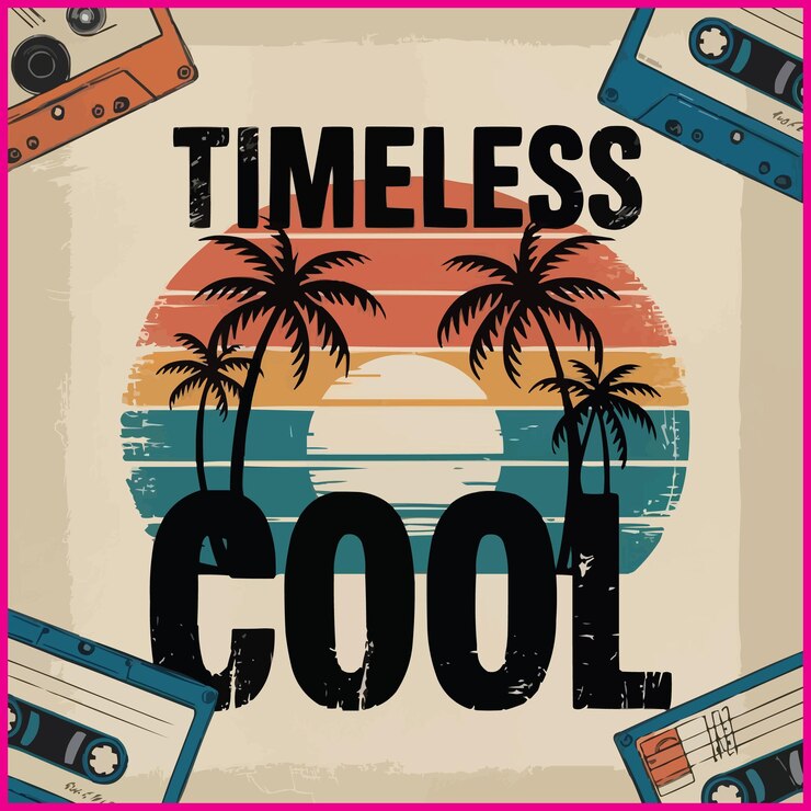 Vector a poster that tshirt says time cool in black letters