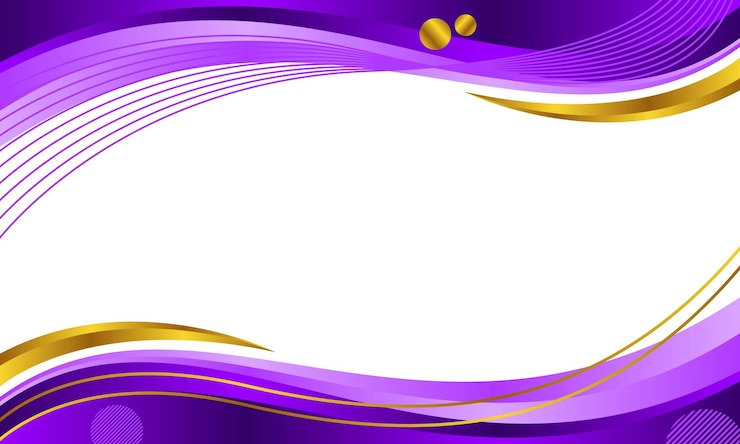 Vector a purple and yellow banner with a purple background with a gold ball