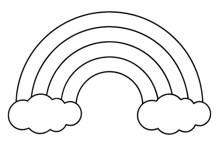 Vector a rainbow symbol with a line drawn on it