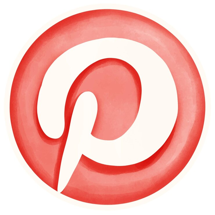 Vector a red and white p sign that says p on it