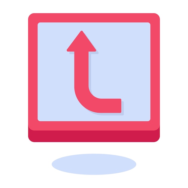 a red computer screen with a red arrow pointing up