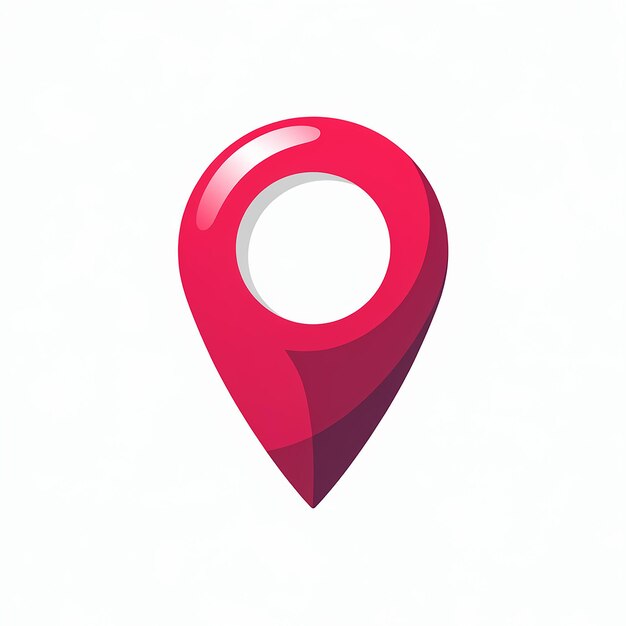 a red location pin commonly used in maps and navigation apps