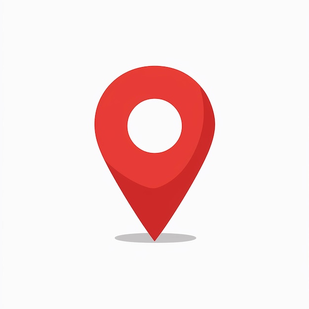 A red location pin icon commonly used in mapping or locationbased applications