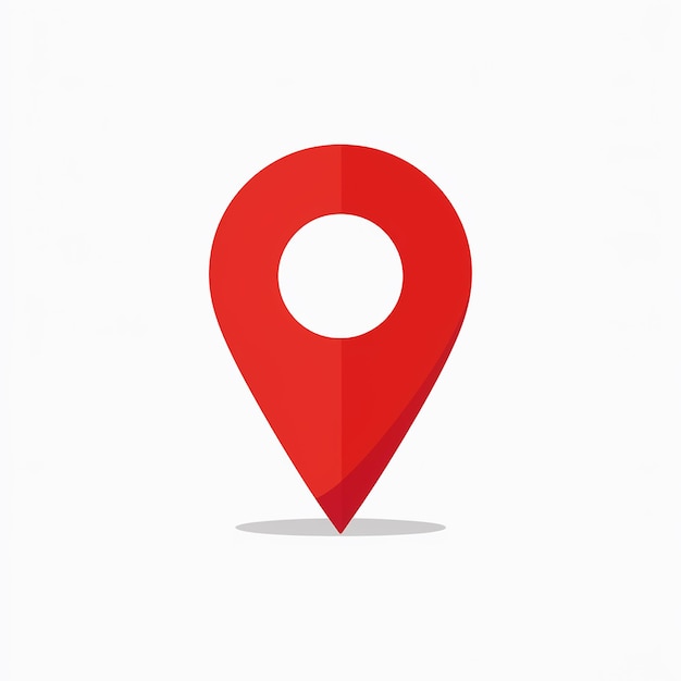 A red location pin icon commonly used in mapping or locationbased applications