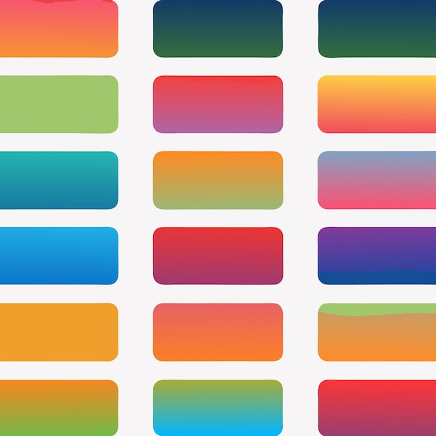 a row of multicolored buttons with different colors