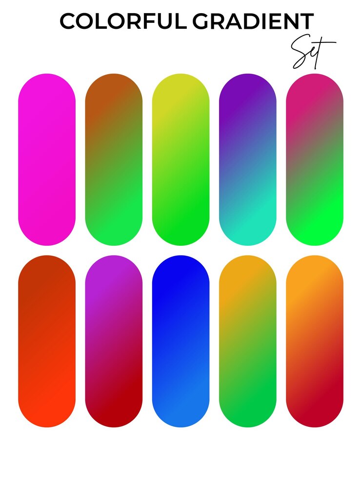 Vector a row of multicolored nail polish is shown in a row