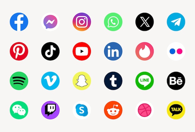 a screen of icons with a web icon in the middle