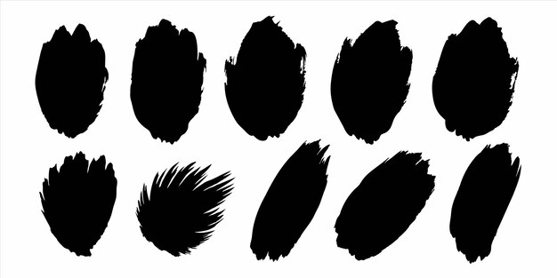 a series of black and white images of various shapes and shapes
