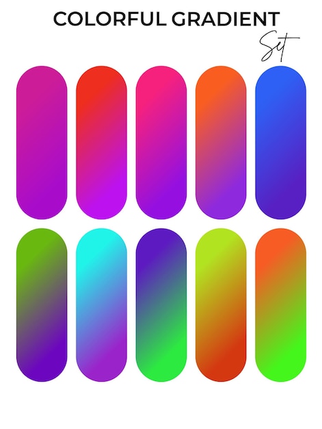 a series of multicolored nails with a number 3 on them
