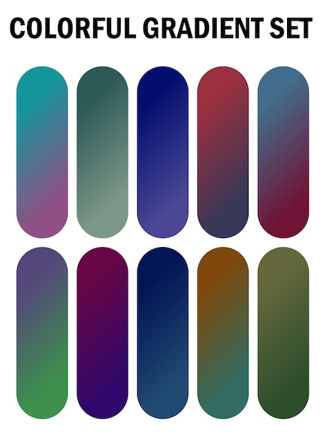 a series of multicolored nails with different colors