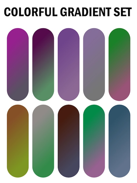 a series of multicolored nails with different colors