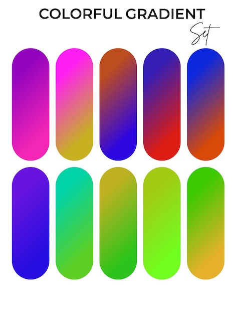 a series of multicolored nails with the number 3 on them