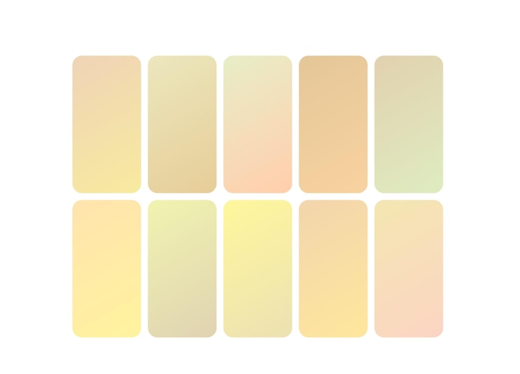 Vector a series of screenshots of different colors and shapes