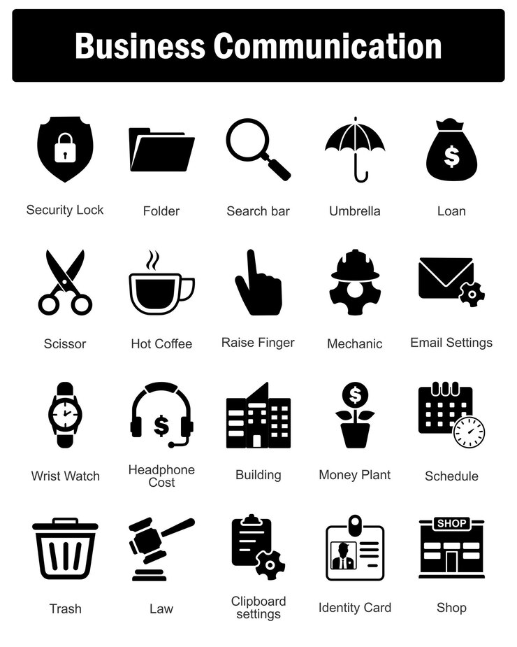A set of 20 Mix icons as security lock folder search bar