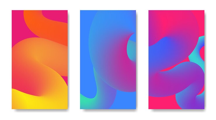 Vector a set of abstract colorful gradient backgrounds for covers social media posters etc