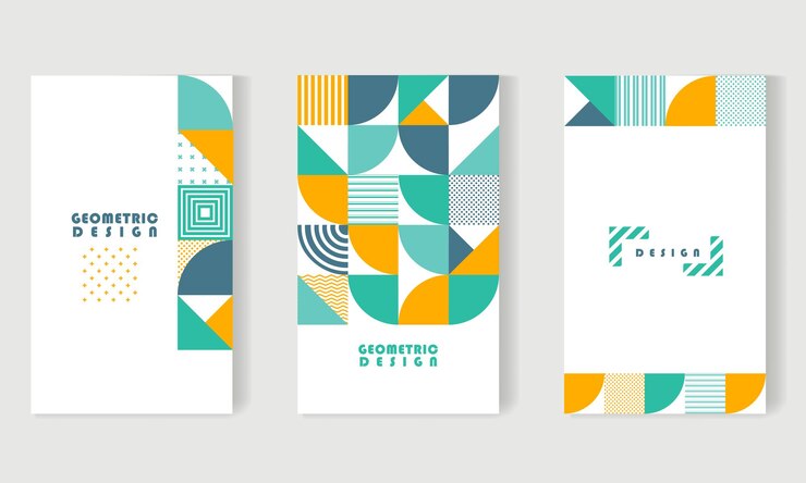 A set of abstract covers backgrounds Bauhaus posters