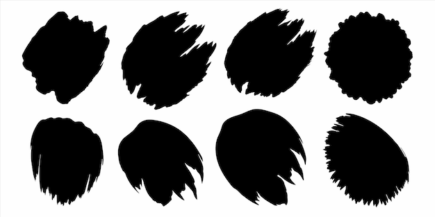 a set of circles with a black background and a white background